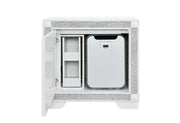 Soleil White Nightstand With Cooler And Speaker - SOLEIL-WHITE-NS W/COOLER + SPKR