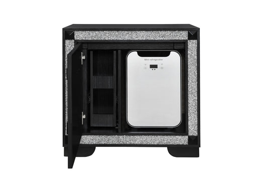 Soleil Charcoal Nightstand With Cooler And Speaker - SOLEIL-CHARCOAL-NS W/COOLER + SPKR