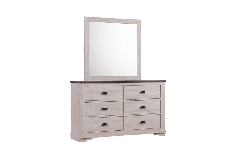Coralee Chalk/Gray Sleigh Bedroom Set - Gate FurnitureBedroom Set