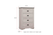 Coralee Chalk/Gray Sleigh Bedroom Set - Gate FurnitureBedroom Set