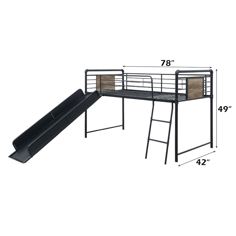 Cordelia Twin Loft Bed W/Slide - 38315
