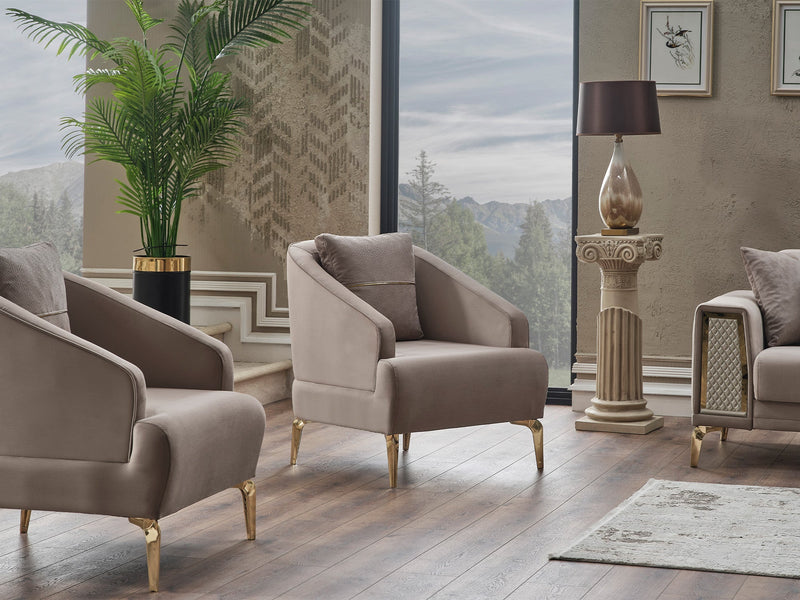 Cordoba 3-pieces (Sofa & Loveseat & Chair) Livingroom in Beige - 200-SER-COR-ANKA153-321