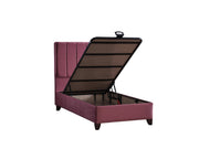 Cordoba Storage Bed With Headboard - Queen in Light Blue - 110-COR-L47-150-SB