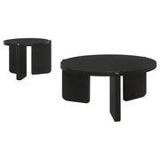 Cordova 2-piece Solid Wood Coffee and End Table Set Black - 709678-S2