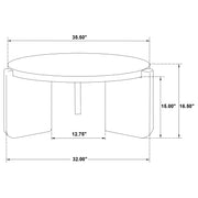 Cordova Round Solid Wood Coffee Table Black - 709678