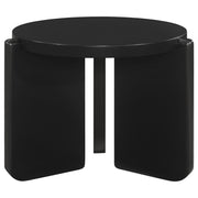 Cordova Round Solid Wood End Table Black - 709677