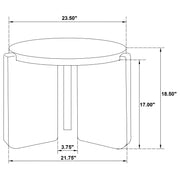 Cordova Round Solid Wood End Table Black - 709677