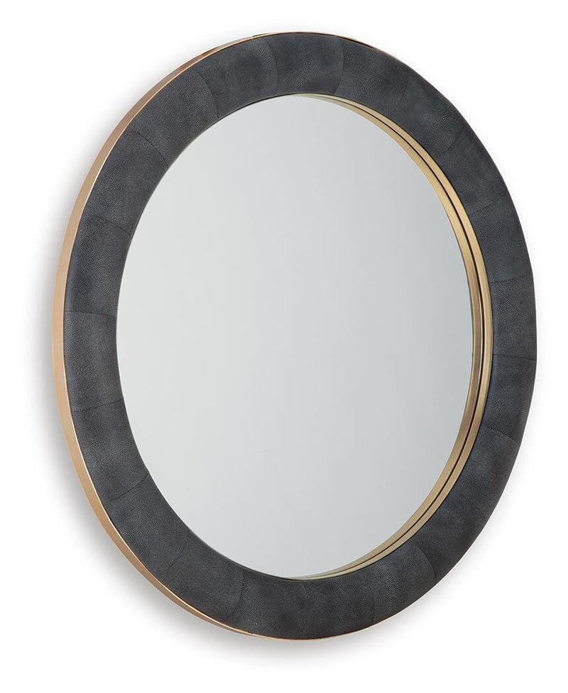 Corinsworth Charcoal/Brass Finish Accent Mirror - A8010456