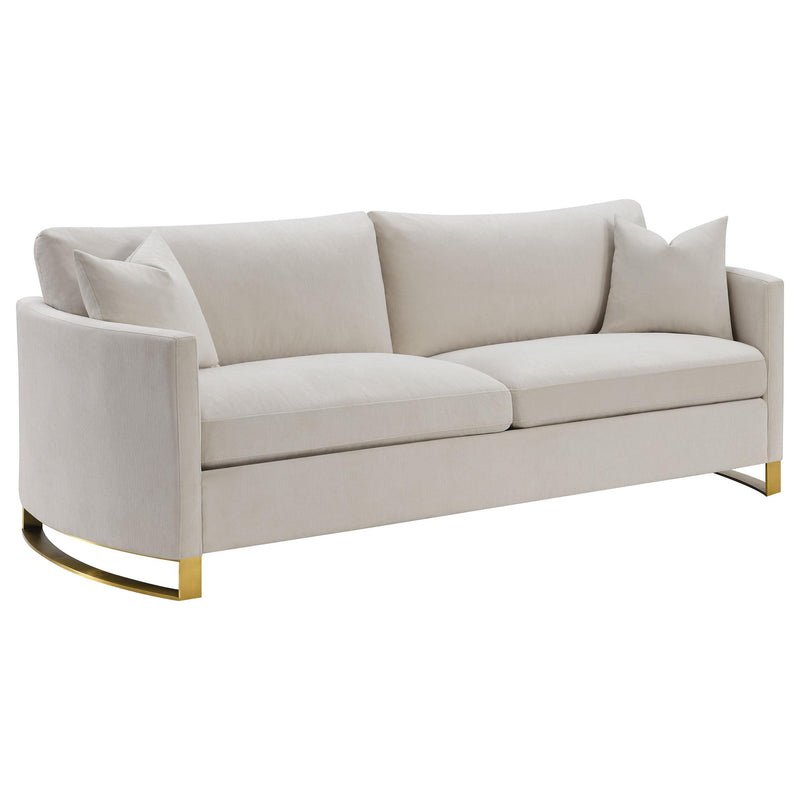 Corliss 2-piece Upholstered Arched Arm Sofa Set Beige - 508821-S2