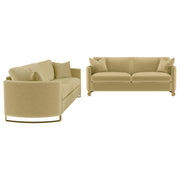 Corliss 2-piece Velvet Upholstered Sofa Set Camel - 508824-S2