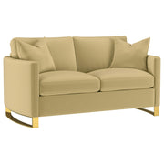 Corliss 2-piece Velvet Upholstered Sofa Set Camel - 508824-S2