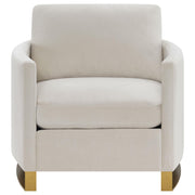 Corliss 3-piece Upholstered Arched Arm Sofa Set Beige - 508821-S3