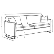 Corliss 3-piece Upholstered Arched Arm Sofa Set Beige - 508821-S3