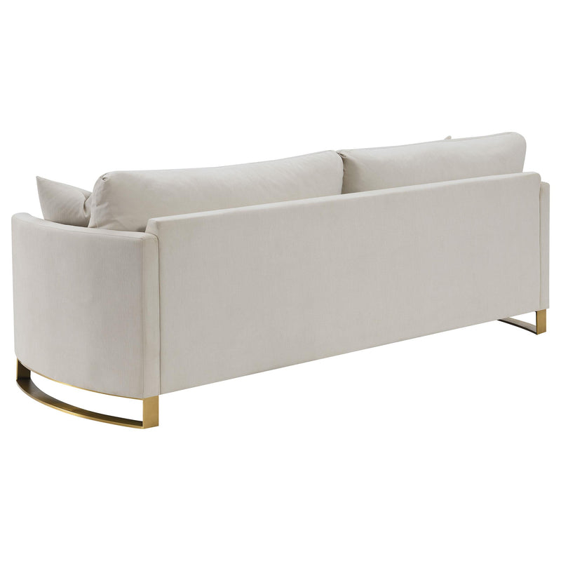 Corliss 3-piece Upholstered Arched Arm Sofa Set Beige - 508821-S3