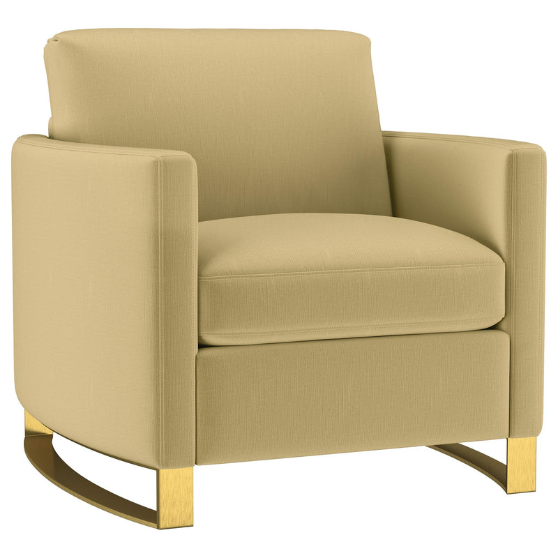 Corliss Upholstered Curved Track Arm Chair Camel - 508826