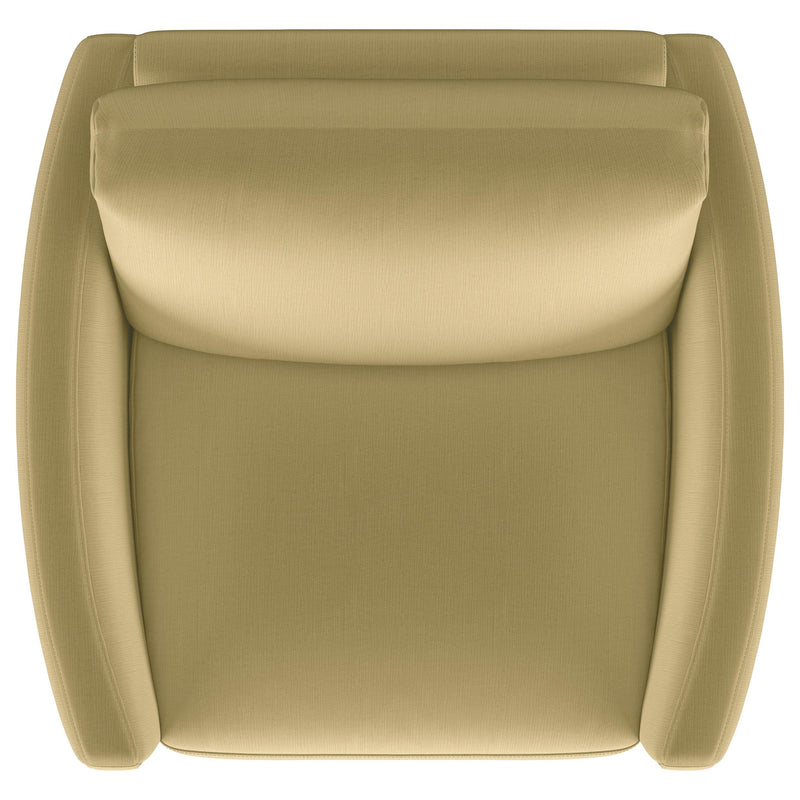 Corliss Upholstered Curved Track Arm Chair Camel - 508826