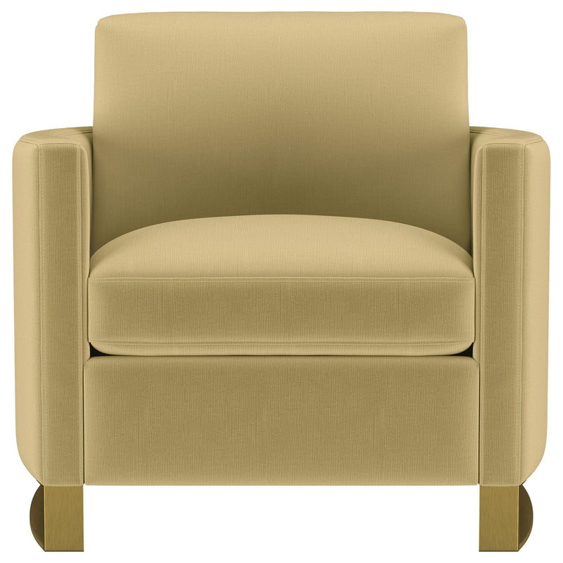Corliss Upholstered Curved Track Arm Chair Camel - 508826