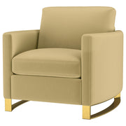 Corliss Upholstered Curved Track Arm Chair Camel - 508826