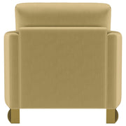 Corliss Upholstered Curved Track Arm Chair Camel - 508826