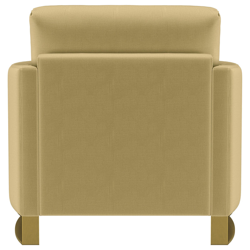 Corliss Upholstered Curved Track Arm Chair Camel - 508826