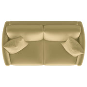 Corliss Upholstered Curved Track Arm Loveseat Camel - 508825