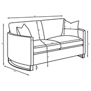 Corliss Upholstered Curved Track Arm Loveseat Camel - 508825