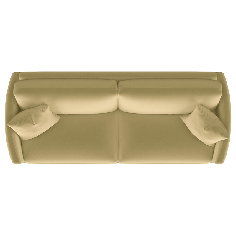 Corliss Upholstered Curved Track Arm Sofa Camel - 508824