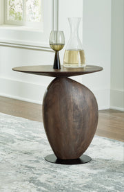 Cormmet Brown/Black Accent Table - A4000612