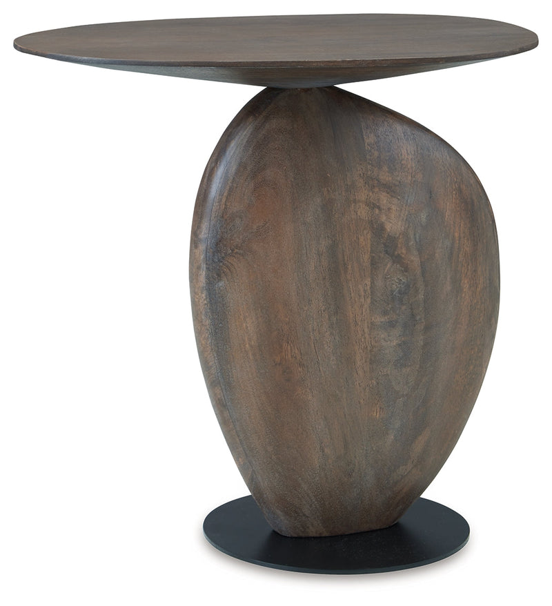 Cormmet Brown/Black Accent Table - A4000612