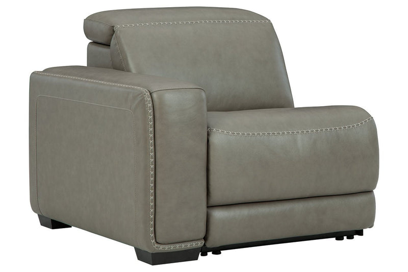 Correze Gray Left-Arm Facing Power Recliner - U9420258 - Gate Furniture