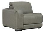 Correze Gray Left-Arm Facing Power Recliner - U9420258 - Gate Furniture