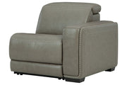 Correze Gray Right-Arm Facing Power Recliner - U9420262 - Gate Furniture