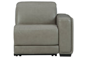 Correze Gray Right-Arm Facing Power Recliner - U9420262 - Gate Furniture