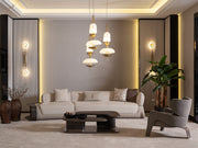 Corte 4-pieces (Four Seater lounge Sofa & 1 Four Seater Sofa &  2 Chair) Livingroom in Cream - 200-GAB-COR-4L411
