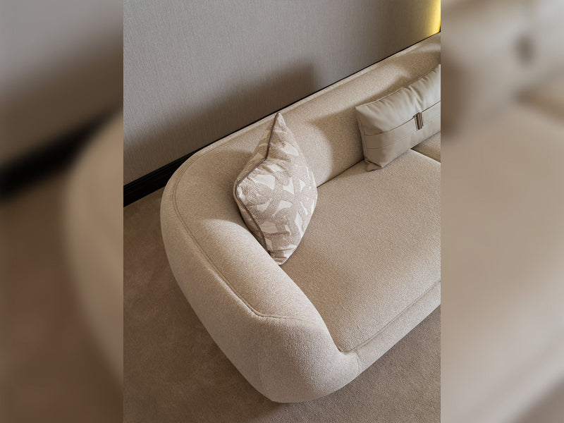 Corte 4-pieces (Four Seater lounge Sofa & 1 Four Seater Sofa &  2 Chair) Livingroom in Cream - 200-GAB-COR-4L411