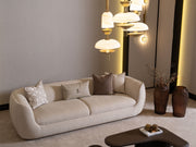Corte 4-pieces (Four Seater lounge Sofa & 1 Four Seater Sofa &  2 Chair) Livingroom in Cream - 200-GAB-COR-4L411