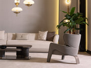 Corte 4-pieces (Four Seater lounge Sofa & 1 Four Seater Sofa &  2 Chair) Livingroom in Cream - 200-GAB-COR-4L411