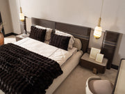 Corte Bedroom (Queen Frame With Headboard & Dresser With Mirror & Ottoman & 2 Nightstand) - 200-GAB-COR-QB-SET