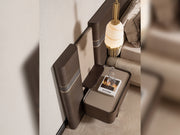 Corte Bedroom (Queen Frame With Headboard & Dresser With Mirror & Ottoman & 2 Nightstand) - 200-GAB-COR-QB-SET