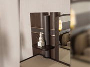 Corte Bedroom (Queen Frame With Headboard & Dresser With Mirror & Ottoman & 2 Nightstand) - 200-GAB-COR-QB-SET