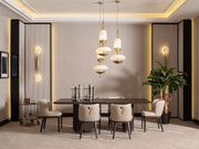 Corte Diningroom (Consol With Mirror & Dining Table & 6 Dining Chair) - 200-GAB-COR-DT-6-SET