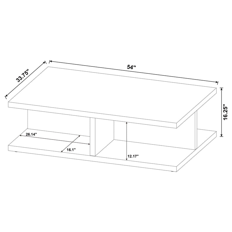 Cortona Square Engineered Wood Cocktail Coffee Table Mango - 706178