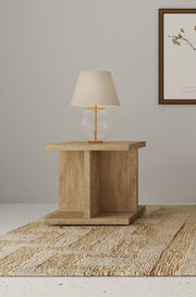 Cortona Square Engineered Wood End Side Table Mango - 706177