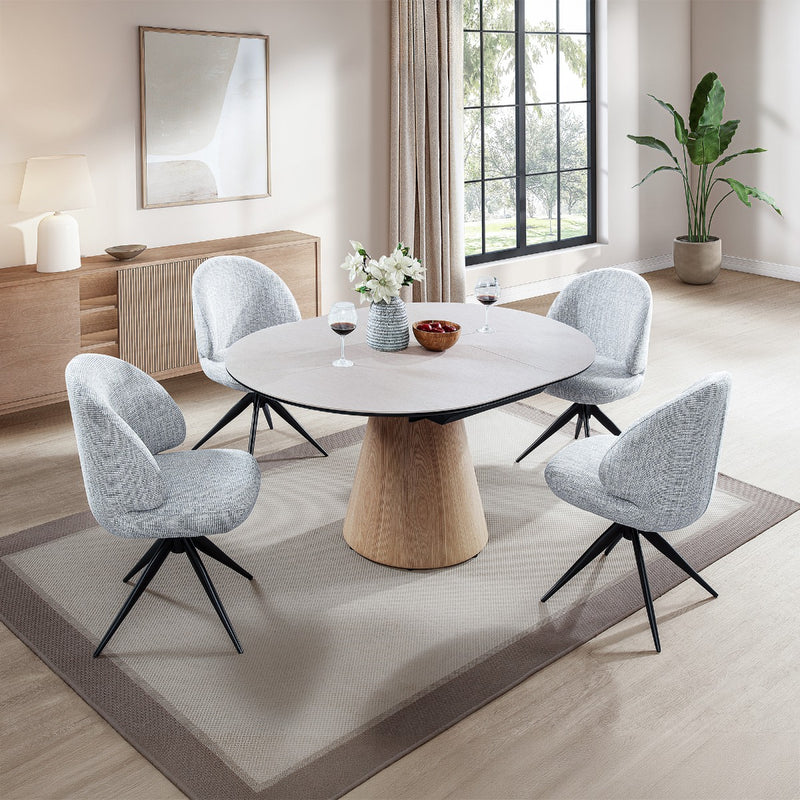 Corwin Round Dining Table W/Ceramic Top - DN05465