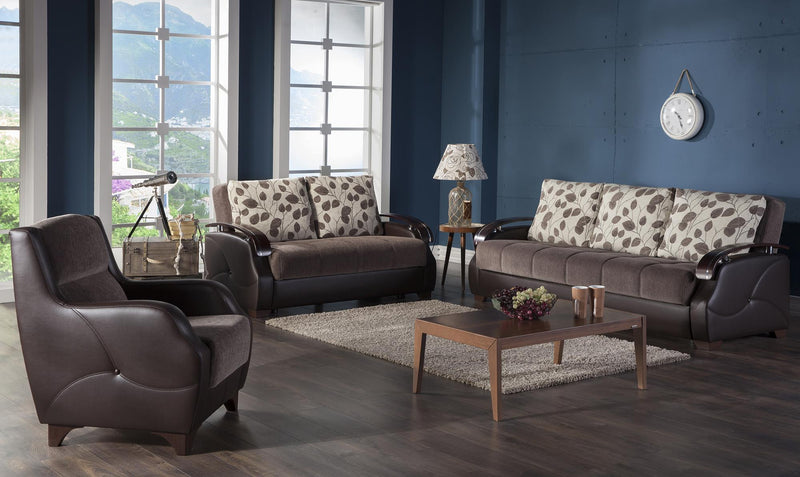 Costa Sleeper (Armoni Brown) Living Room Set - Gate FurnitureLiving Room Set