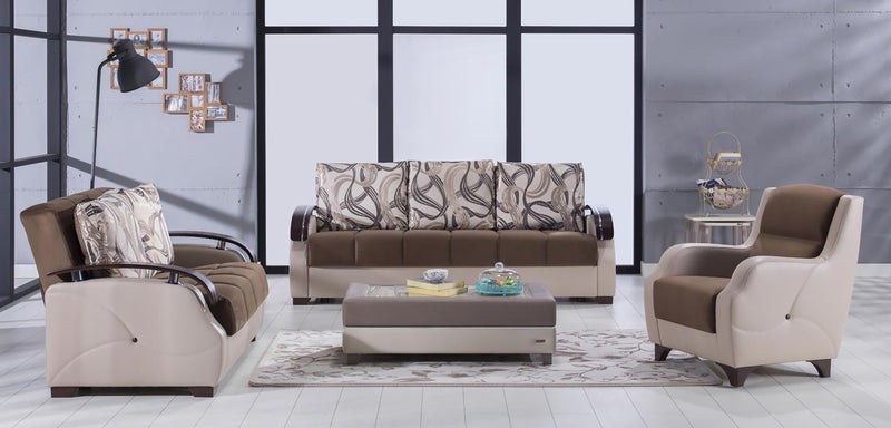 Costa Sleeper (Best Brown) Living Room Set - Gate FurnitureLiving Room Set