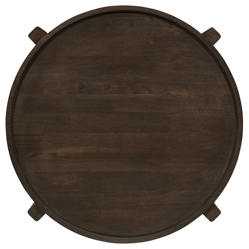 Cota 2-piece Solid Wood Coffee and End Table Set Dark Brown - 708288-S2