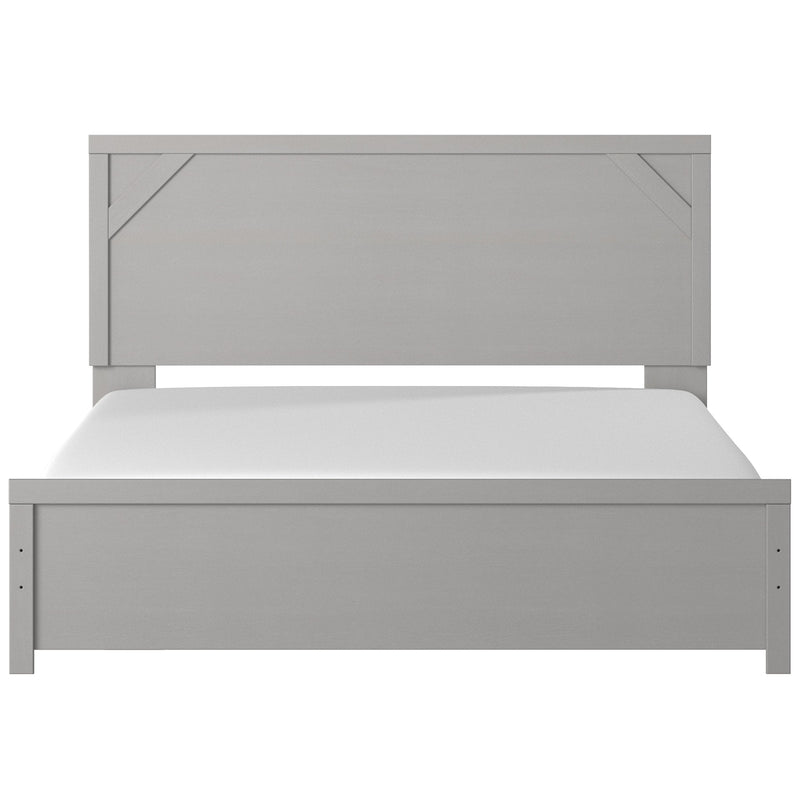 Cottenburg Light Gray - White King Panel Bed - Gate FurnitureKing Bed
