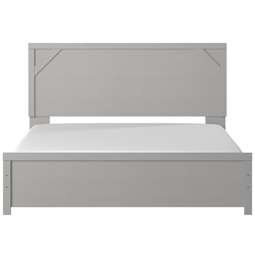 Cottenburg Light Gray - White King Panel Bed - Gate FurnitureKing Bed