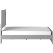 Cottenburg Light Gray - White Queen Panel Bed - Gate FurnitureQueen Bed
